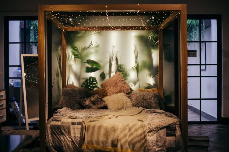 a featured image for a blog post about bohemian hippie bedroom ideas