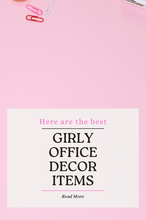 a featured image for a blog post about pink office supplies