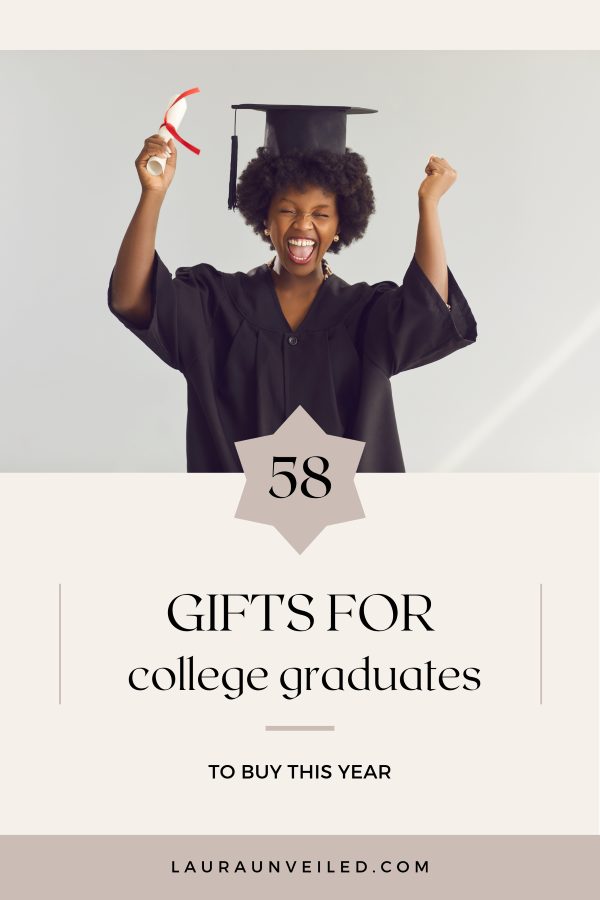 a pin that says in a large font college graduation gifts