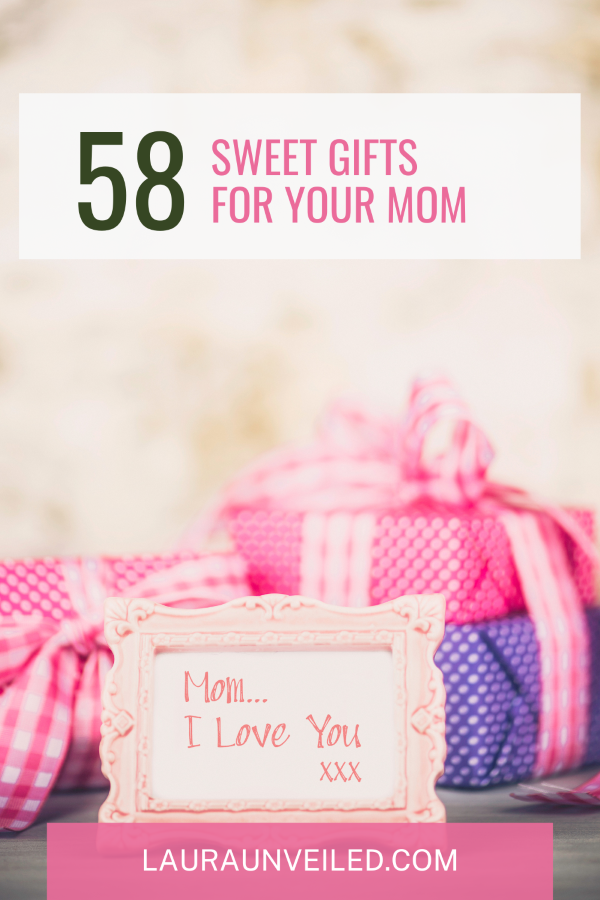 a pin that says in a large font gifts for your mom