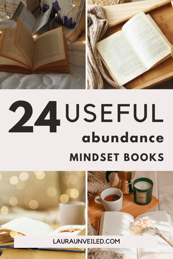 a pin that says in a large font abundance mindset books