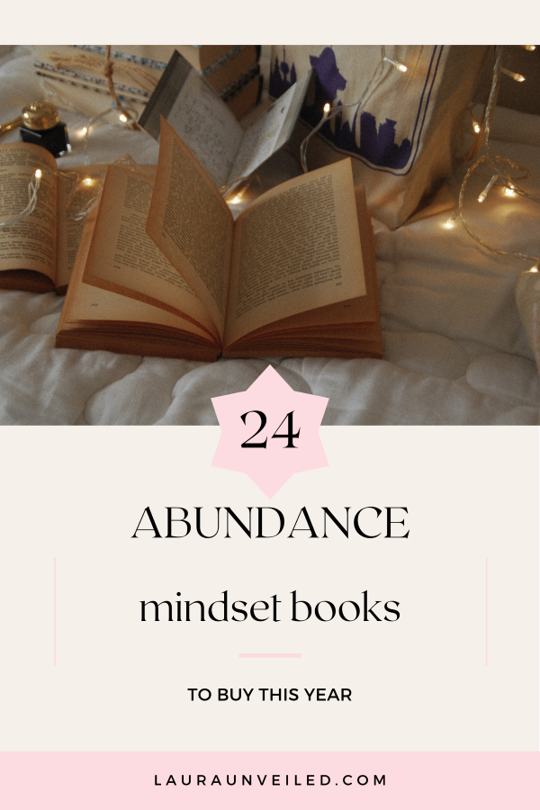 a pin that says in a large font abundance mindset books