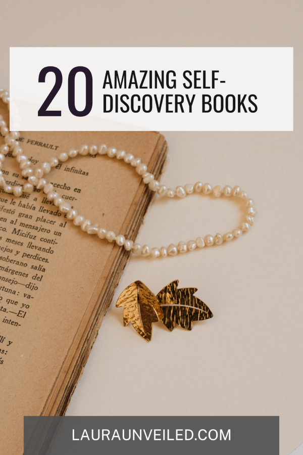 a pin that says in a large font books for self-discovery