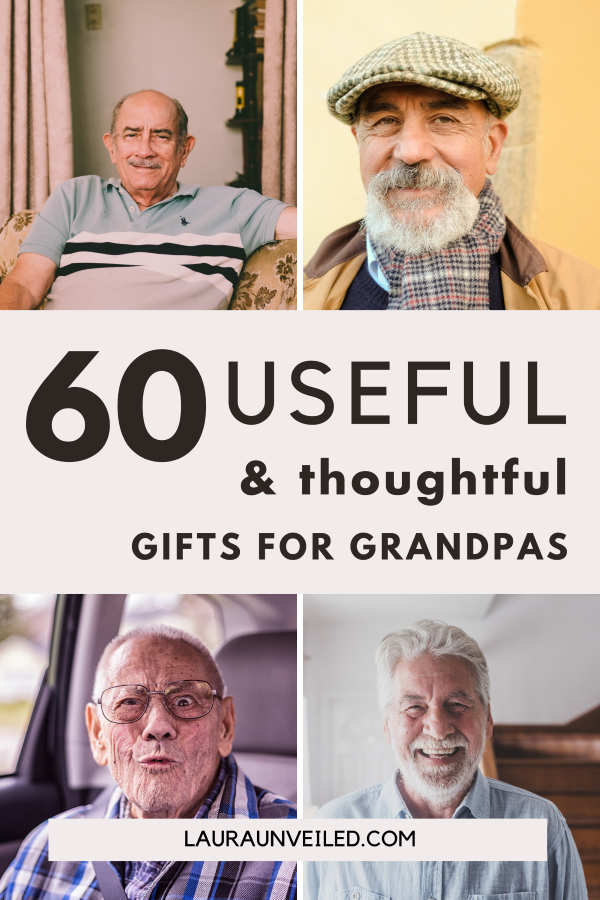 a pin that says in a large font gifts for grandpa