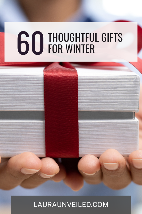a pin that says in a large font gifts for winter gifts